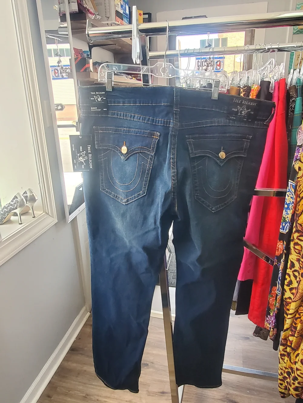 True Religion Men’s Dark Indigo Straight-Leg Jeans